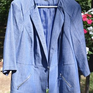 Lined Jean Blazer